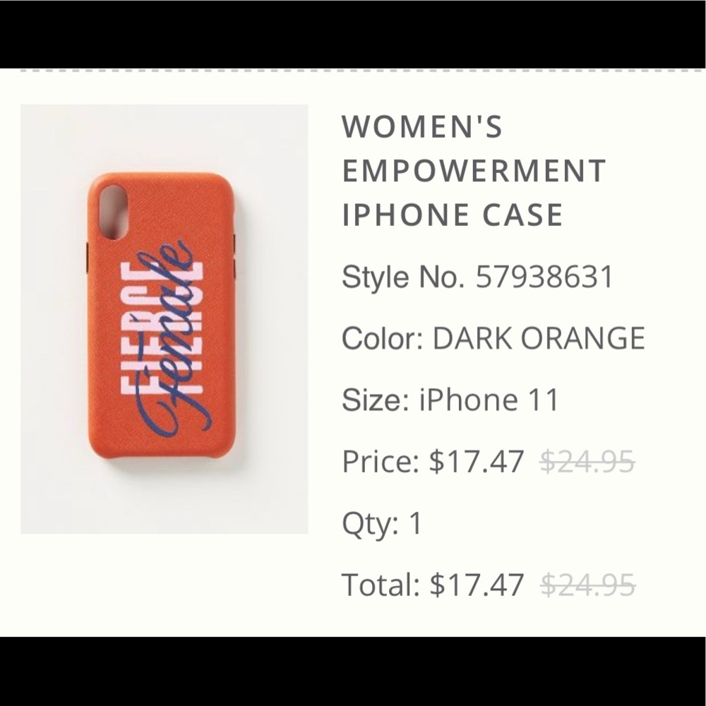 Anthropology iPhone 11 case — Never Used